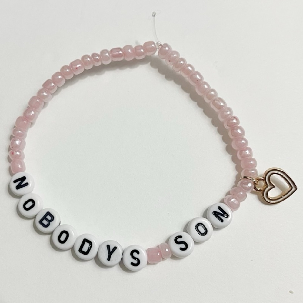 Sabrina Carpenter Beaded Friendship Bracelet - Pink Nobody’s Son